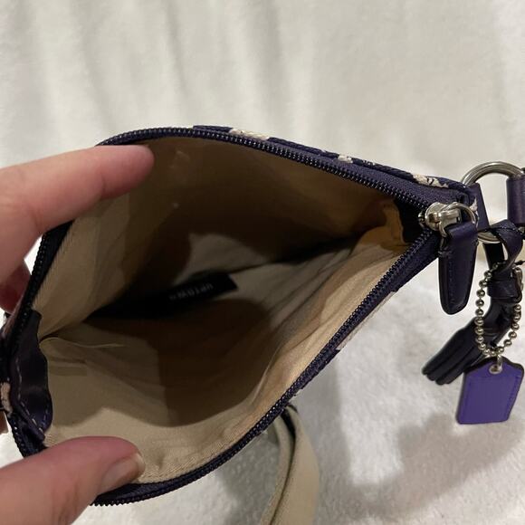 Coach Legacy Zebra Stripe Crossbody Bag - Navy and Cream - Picture 6 of 6